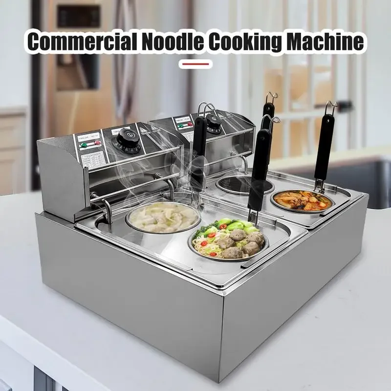 Agotado, no comprar - Olla eléctrica para pasta y fideos de 4 cestas con enchufe estadounidense de 110 V