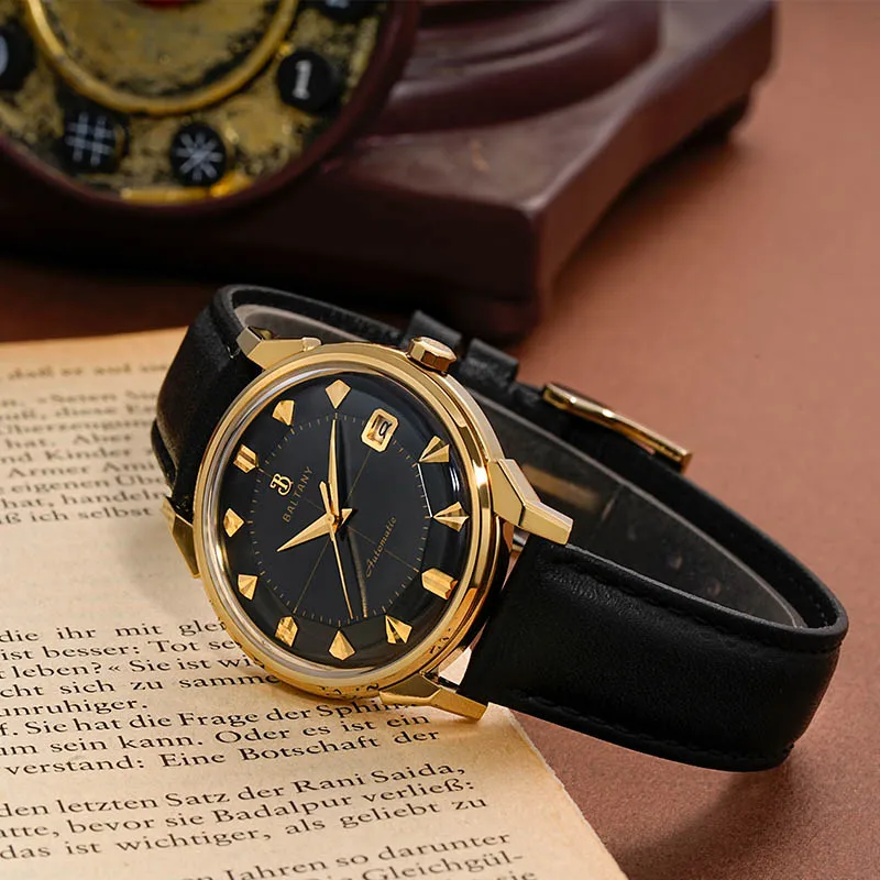 Baltny 36mm Pie-Pan Dial Constellation Homage Watch S4106 Luxe Dress Watch 5Bar 9015 Automatisering Mechanische Horloges Voor Man