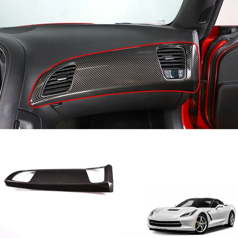 Copertura del pannello del cruscotto Co-Pilot Trim A/C presa d'aria copertura di sfiato Trim copertura del pannello del cruscotto per Chevrolet Corvette C7 2014-2019