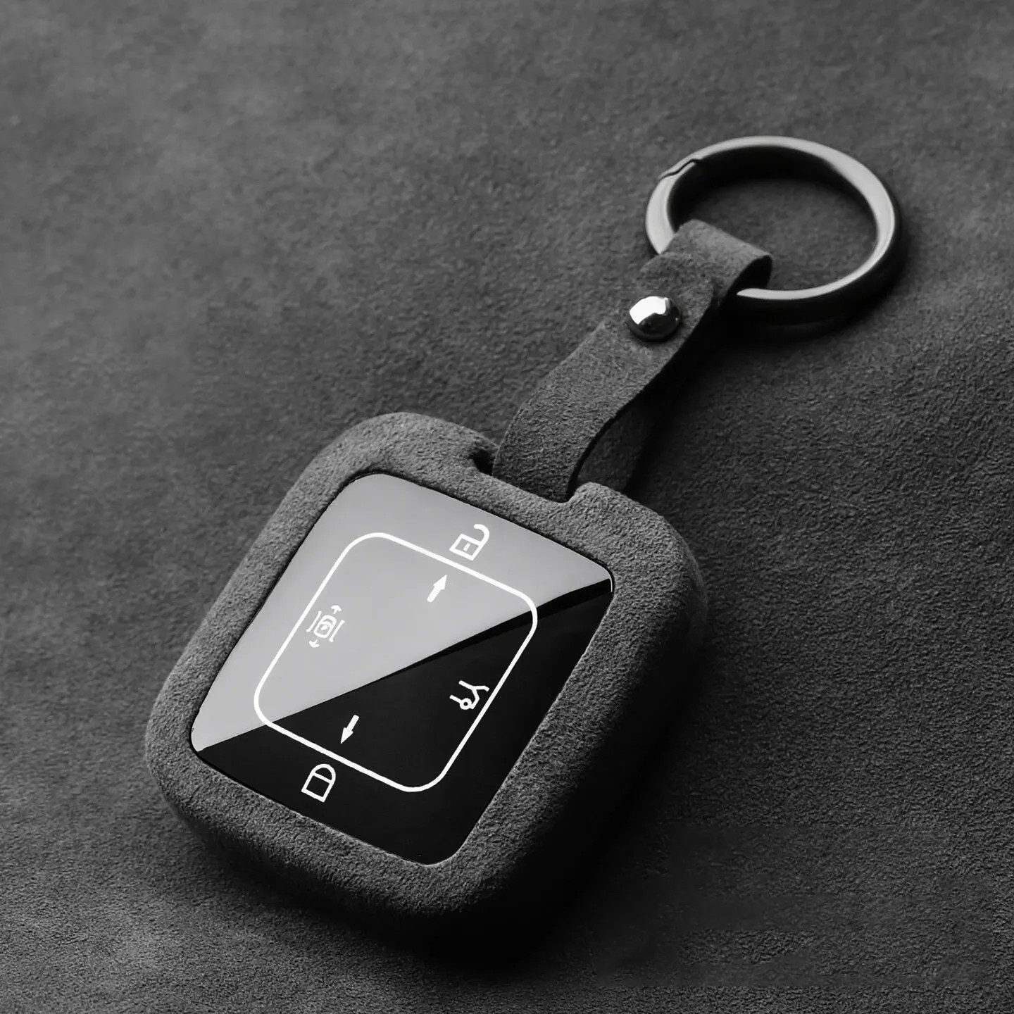 Suede Leather Car Remote Key Cover For Zeekr X 001 007 009 7X 7x 9x 2020 2021 2022 2023 2024 2025 2026 Keyless Hard Case
