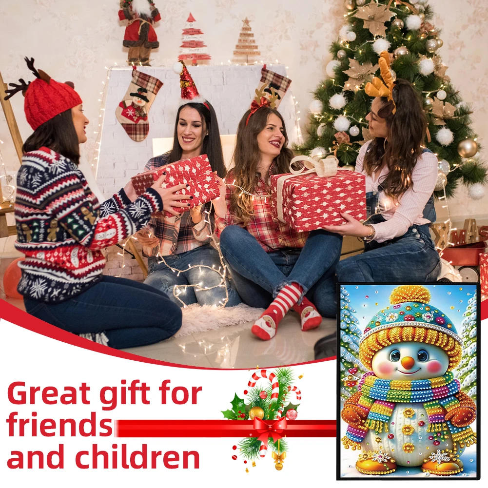 دفتر ملاحظات ماسي لرجل الثلج مقاس 50 صفحة مقاس A5 كهدية عيد ميلاد للبالغين في العطلات #4