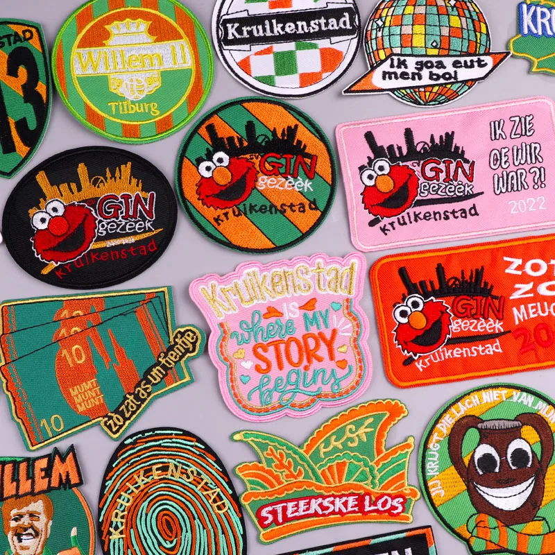 2025 Kruikenstad Carnival Emblem Iron On Patches For Clothing Netherland Carnival Embroidered Patch On Clothes Celebration Gifts