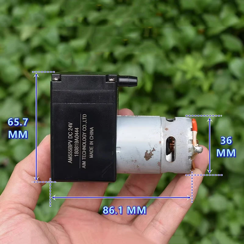 DC24V 10L/M Large Flow High Pressure Mini 555 Motor Vacuum Air Pump Negative Pressure Suction Diaphragm Pump DIY Packer Inflator