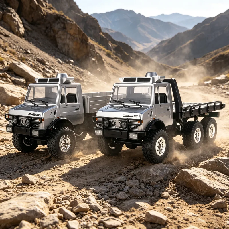 D912 1:18 Simulation Unimog 6x6 All Terrain RC Rescue Transport Truck Off Road Hobby Collectible Scale Model Vehicle