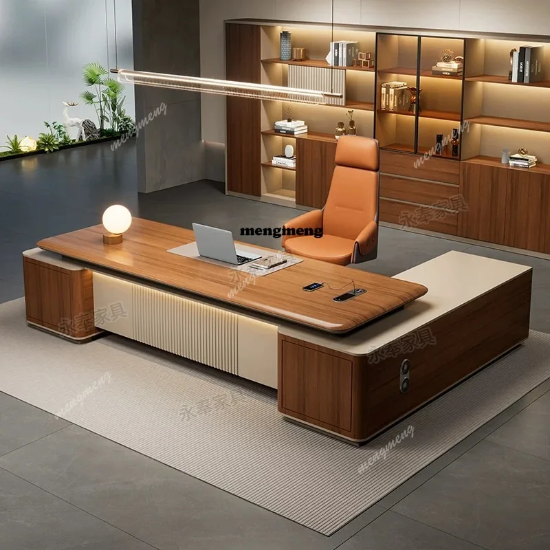 Boss desk light luxury advanced sense blister technology president table big class desk manager table