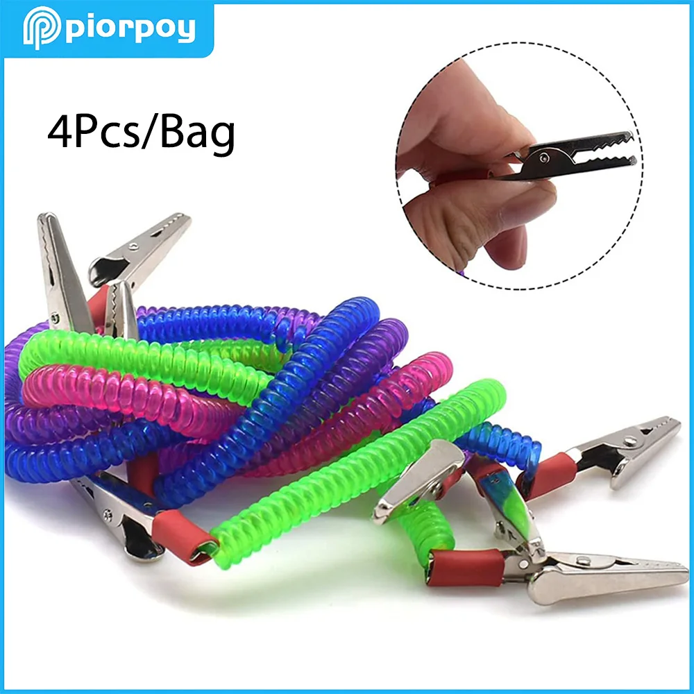 PIORPOY 4Pcs/Bag Dental Napkin Clip Bibs Flexible Elastic Dental Plastic Bib Colorful Dentistry Material Dentist Tools Lab Tools