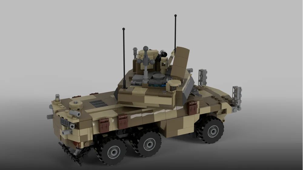 車輪付き戦車車両 MOC-149815 • 900 パーツ ビルディングブロックモデル 誕生日おもちゃギフト