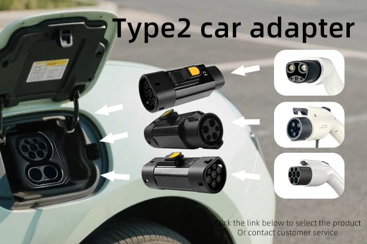 EVqiaoyi J1772 auf Typ2 Adapter 32A 7kW Stecker SAE Typ 1 EV-Ladesäule für Typ 2 Elektrofahrzeuge Adapter – Detail 8