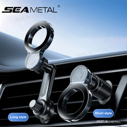 SEAMETAL Magnetic Car Phone Holder 360 Degree Rotation Adjustable Single Handed Operation Air Outlet Vent Mobile Phone Support