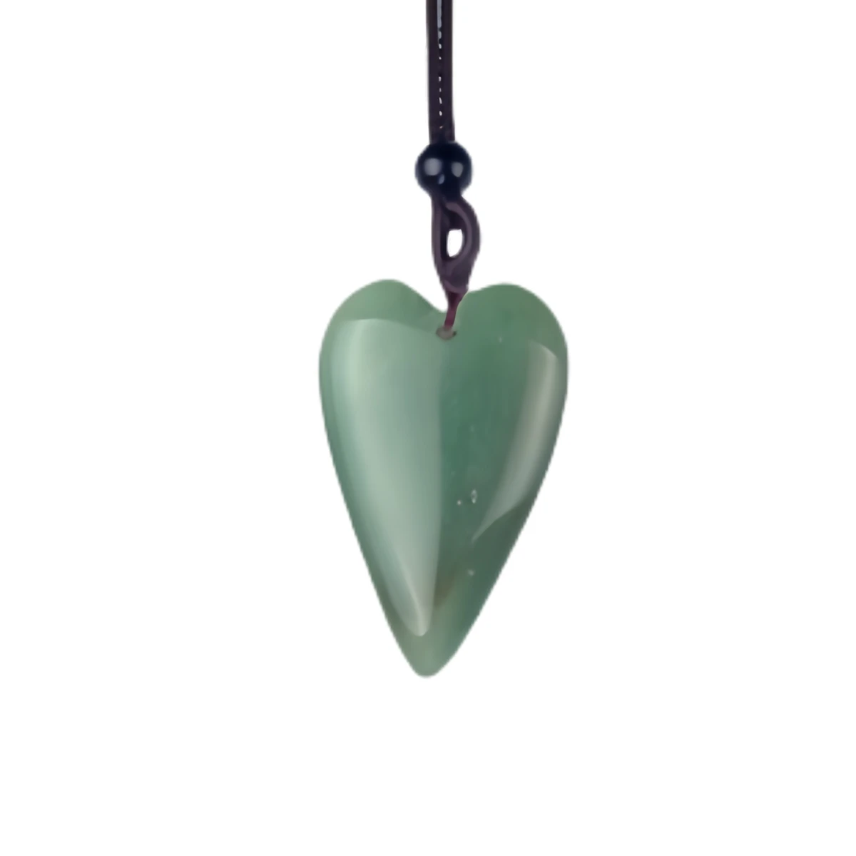 

Natural Aventurine Heart Necklace for Women Men Adjustable Rope Chain Healing Chakra Crystal Teardrop 25x40mm Choker Jewelry