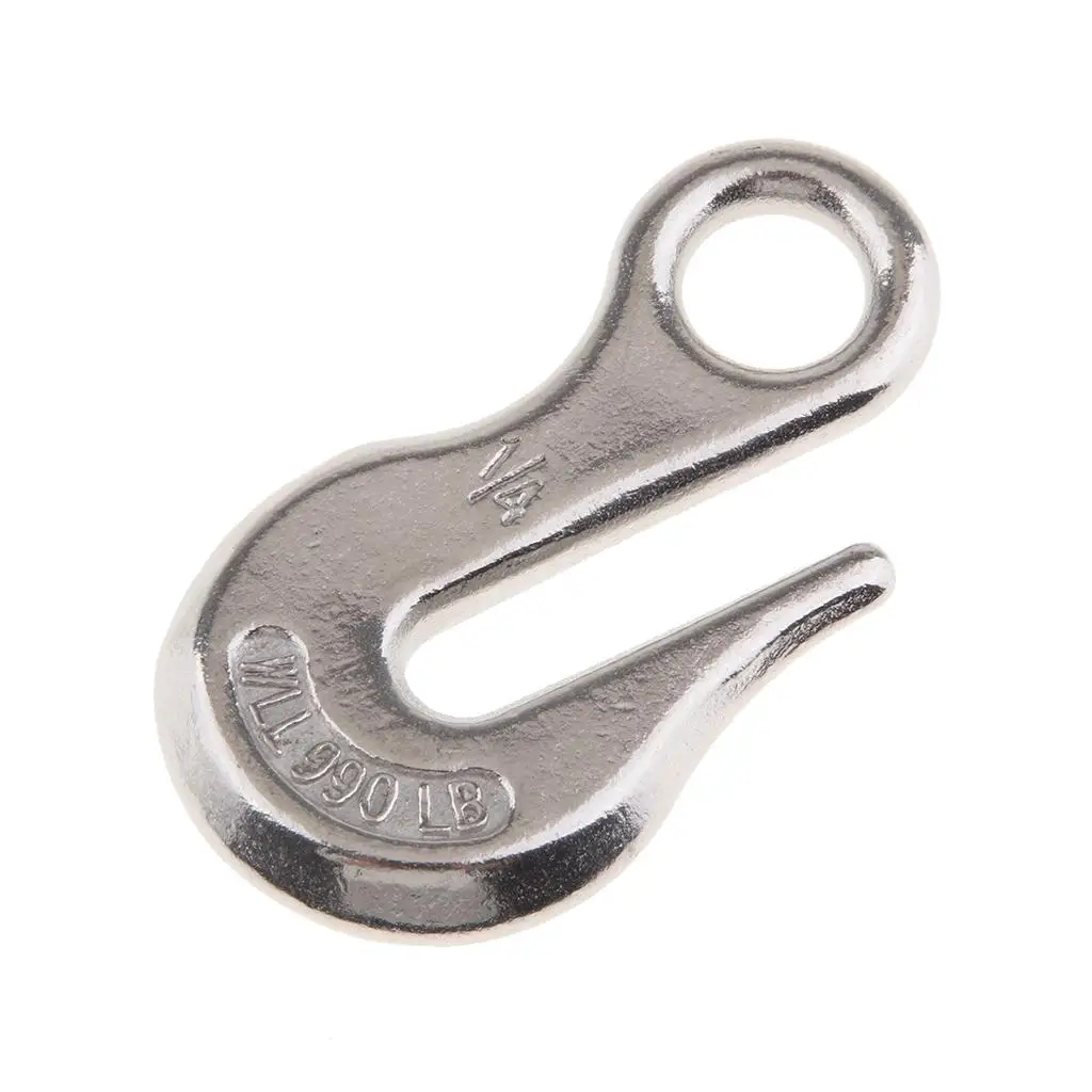 1/4 inch Lifting Eye Hooks for Winch Cable 316 Stainless Steel