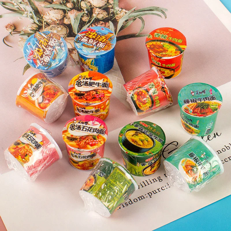 Dollhouse Kitchen Pretend Food Toy 5Pcs 1/12 Dollhouse Miniature Instant Noodles