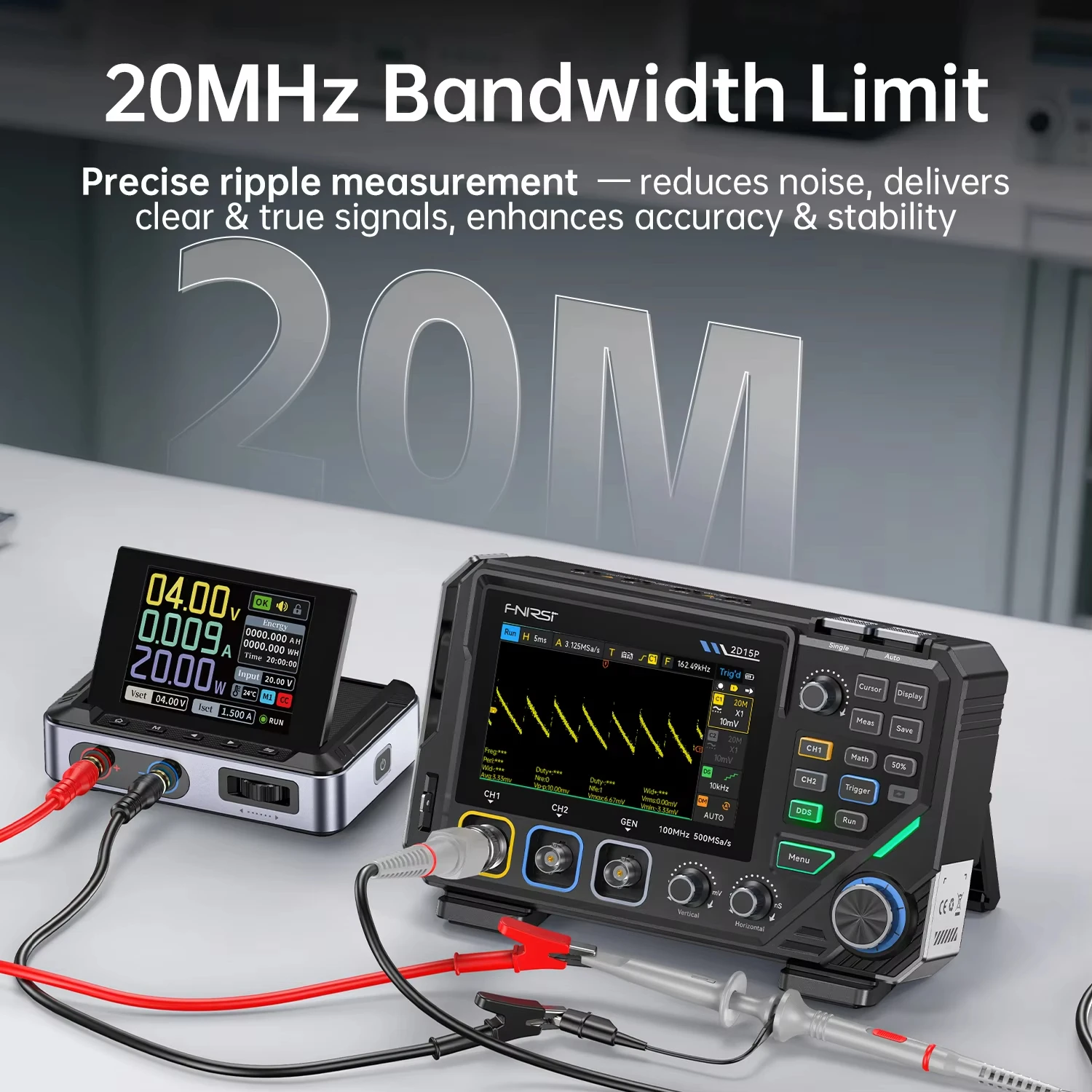 FNIRSI 2D15P Digital Oscilloscope Multimeter Signal Generator 3-in
