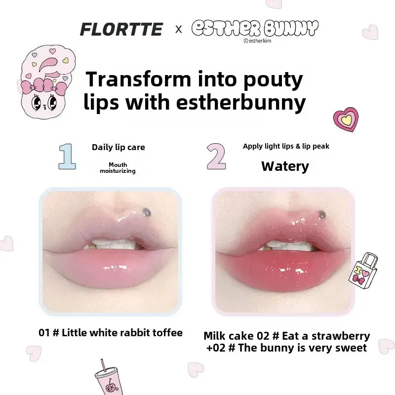 Flortte Lip Essence Honing Teder Meisje Pure Lust Lip Olie Helder Voedende Hydraterende Vervagen Lip Lijnen 3d Pruilende Lippen