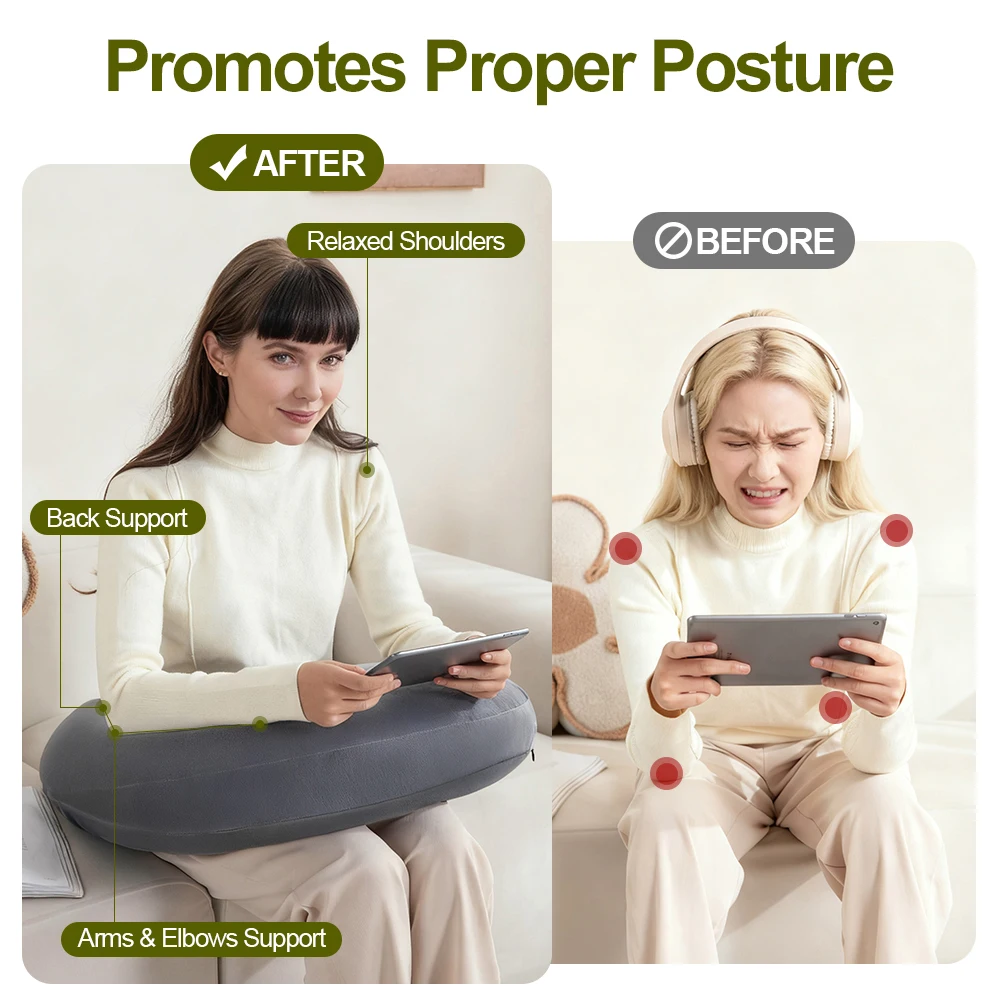 Reading Gaming Pillow Adult Knitting Pillow To Support Your Arm Portable Desk Soft Skin-Friendly For Watching TV Travel 1 PC