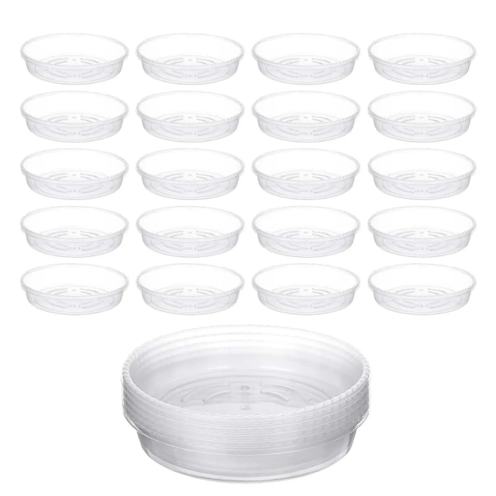 30x Flower Planter Saucers Reusable Durable Non Slip Clear Plant Pot Base