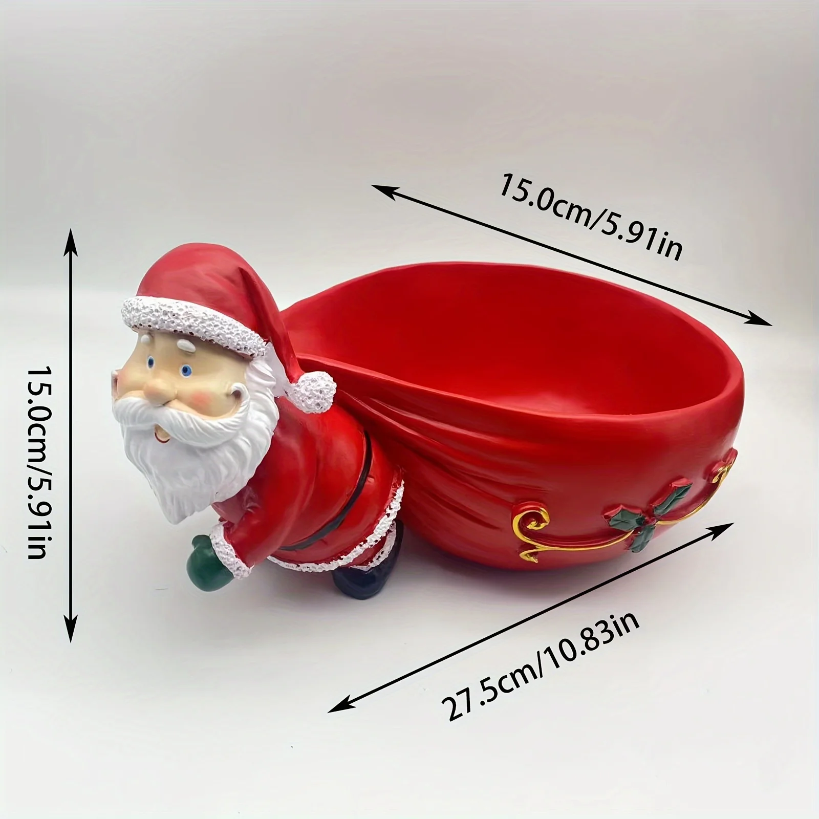 1pc Santa Claus Resin Figurine with Bag - Versatile Christmas Decor for Home, Living Room, Bedroom & Entryway