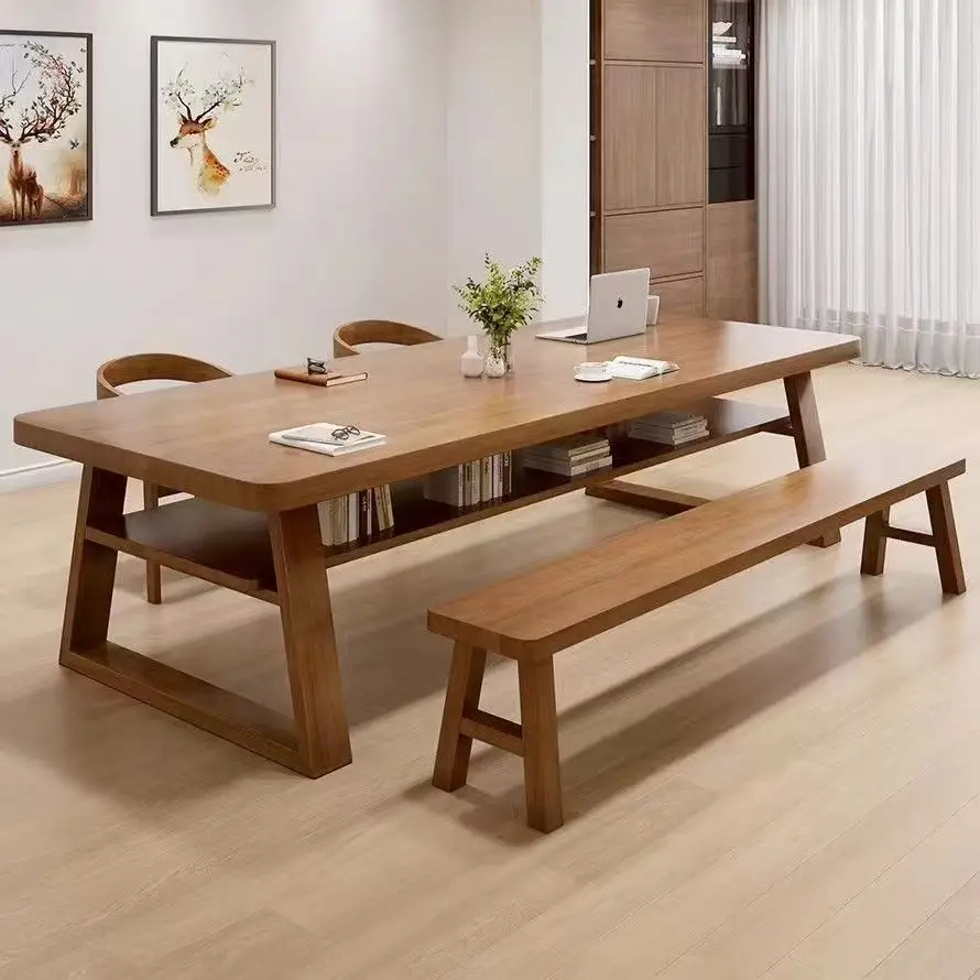 Solid wood desk, living room double study , modern minimalist computer , home calligraphy desk, office desk