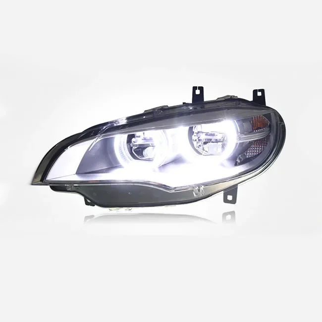 

Head Lamp for E71 Headlights 2007-2013 X6 Angel Eye Headlight LED DRL Signal Hid Auto Accessories