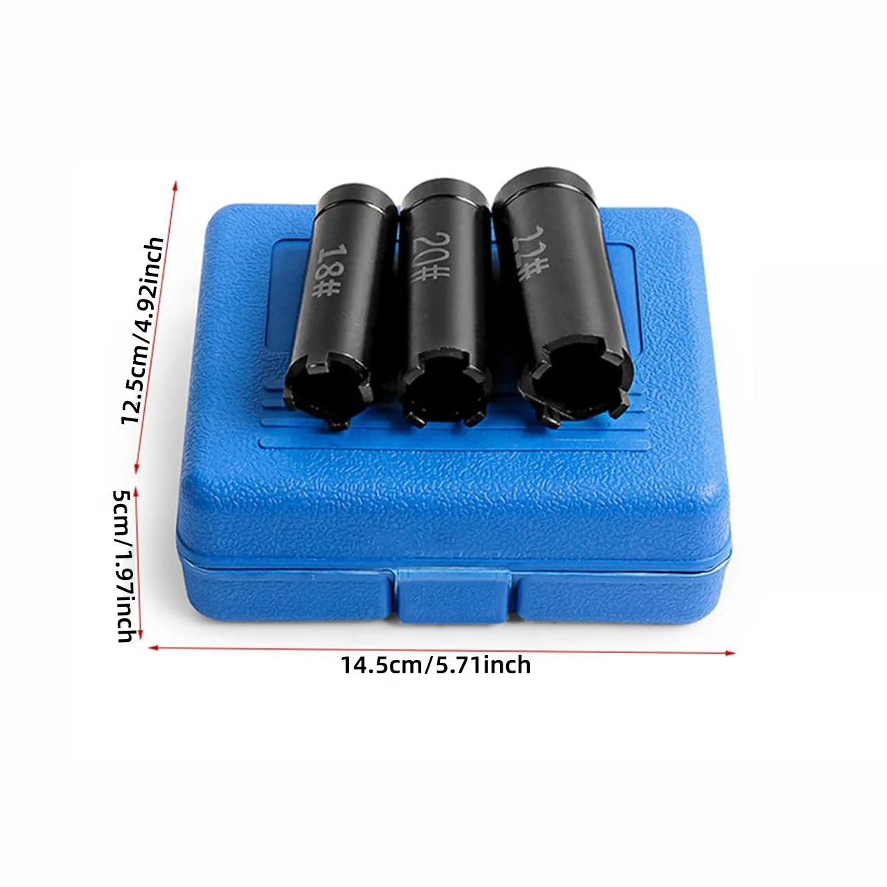Motorcycle Clutch Lock Nut Removal Tool, 3Pcs 18 20 22mm 4 Pin Spanner Socket Set, 1/2 Drive Flywheel Remover for ATV Dirt Bike