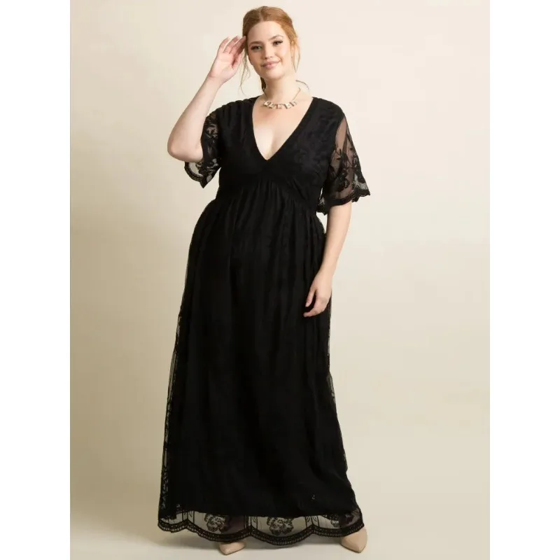 Maternity's New Maternity Dress Photography Props Summer Off Shoulder Long Maxi  Pregnancy Women Milk Clothes for Pregnant