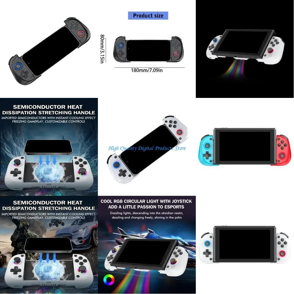 

U2JE X5mini Bluetooth-compatible Smartphone Gamepad Stretch Controller for Comfortable Grip