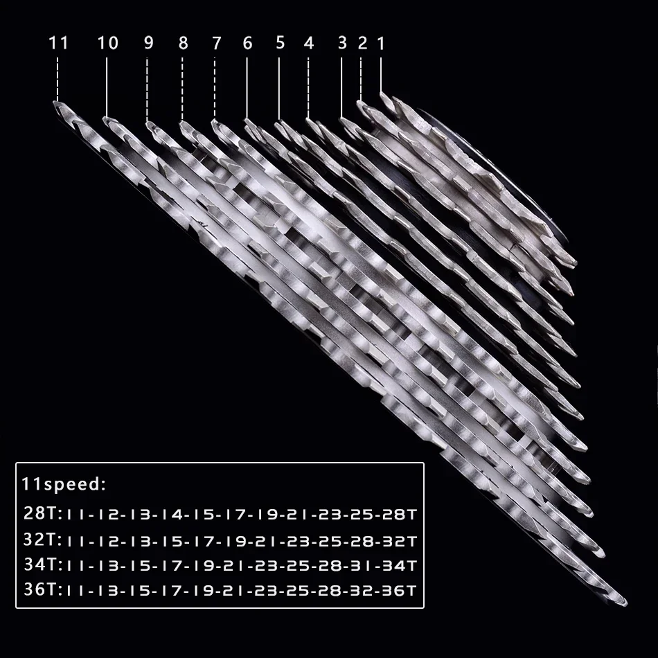 GOLDIX Ultralight Road Cassette 11S/12Speed Bicycle Freewheel 28T/32T/34T36T CNC Hollow Out Flywheel HyperGlide System