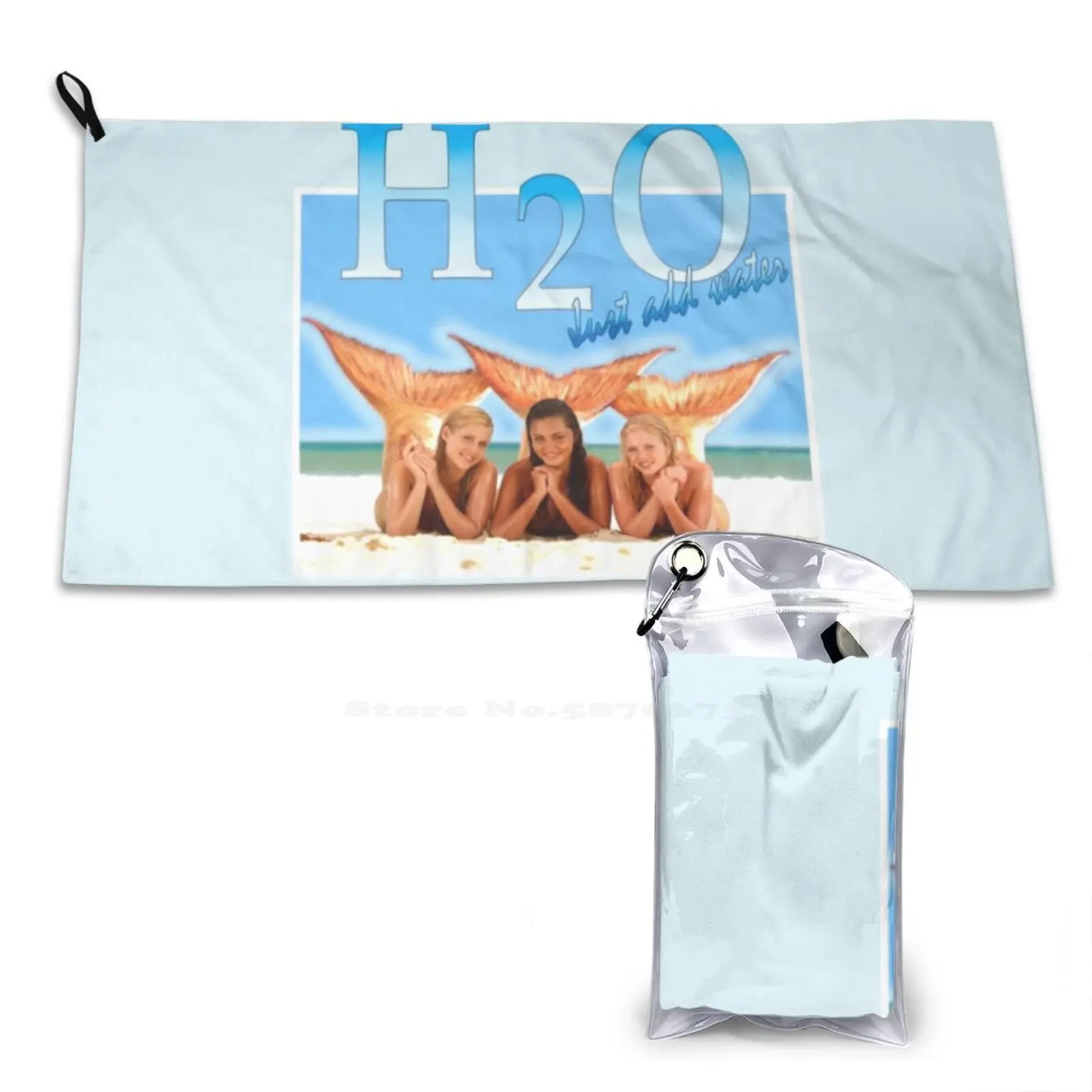 H2O 3D Print Bath Towel Strong Water Absorption H20 Just Add Water Siren Indiana Evans Cariba Heine Phoebe Tonkin Mako Mermaids