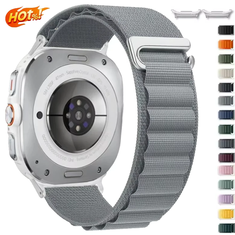 Alpine Nylon Loop Strap for Samsung Galaxy Watch 8 Ultra 47mm Accessories Band Bracelet Watchband for Samsung Galaxy Ultra 2025