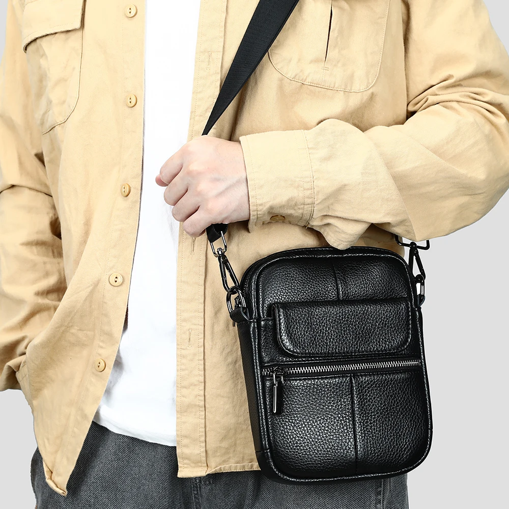 

WESTAL Genuine Leather Satchel Bag Men Cell Phone Purse Mens Side Crossbody Bag Leather Shoulder Bag for Men