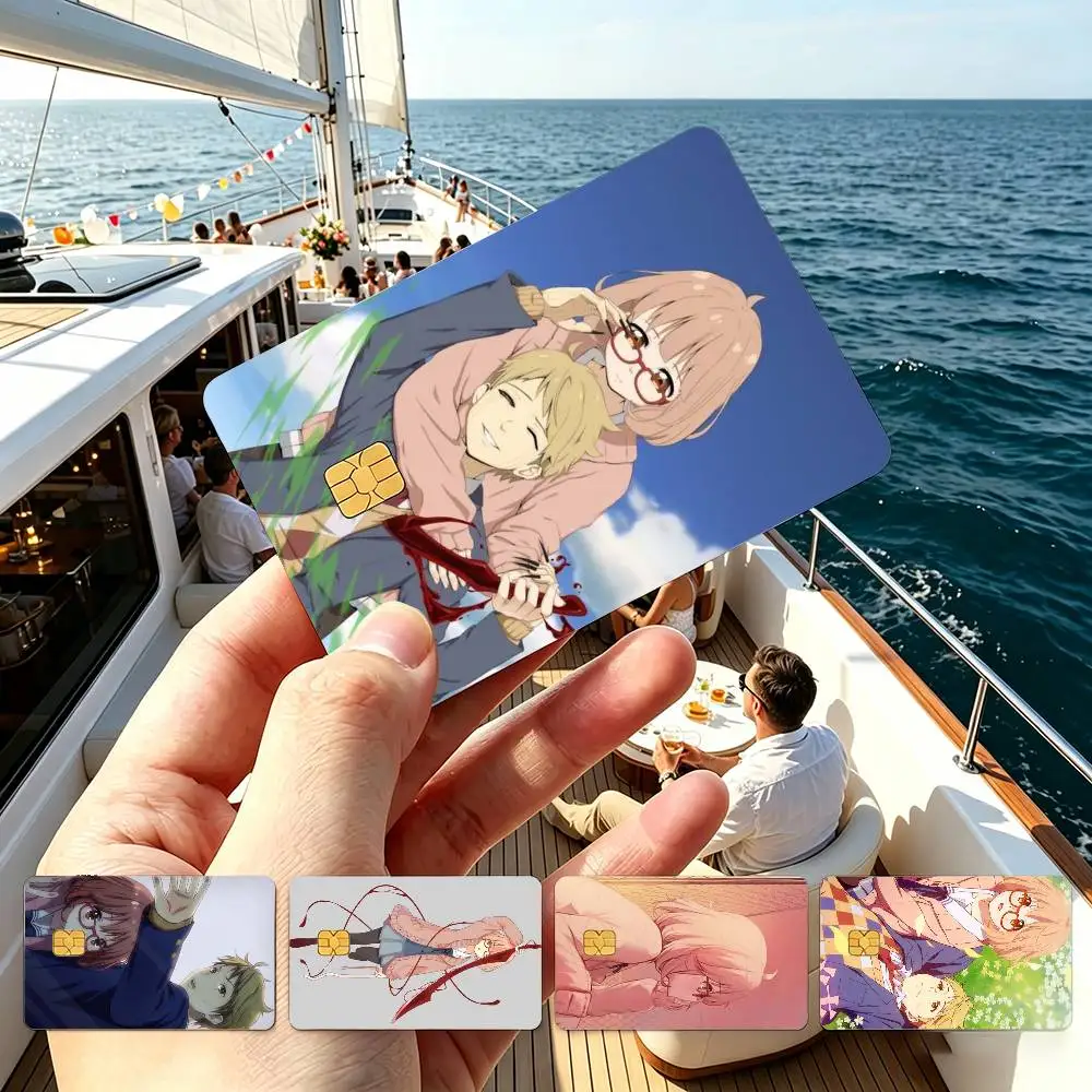 B-Beyond The Boundary Mirai Youmu  Credit Card HD Stickers Small Chip Waterproof Sticker Game Card Decal Gift