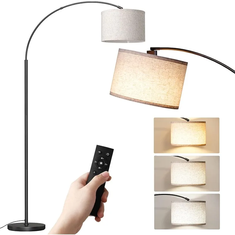 

Floor Lamp with Remote,Modern Floor Lamp with Stepless Dimmable Bulb,75″Height Tall Lamp for Living Room