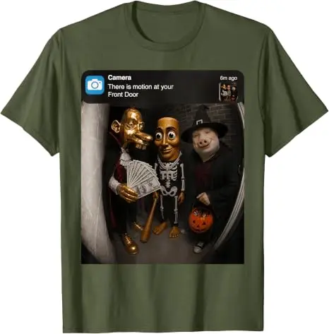 Tung Sahur Neegy Meme Doorbell John Pork Halloween-Kostüm Premium Weiches Baumwoll-T-Shirt Y2k Joke Brainrot Crew Persönlichkeitskleidung – Detail 7