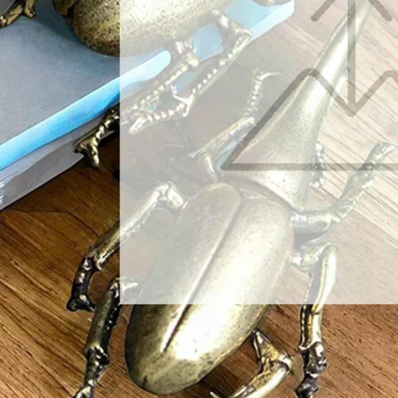 3 Style Available Beetles Miniature Figurine Small Desk Decoration Vintage Copper  Tea Pets Ornament Home Decor Accessory