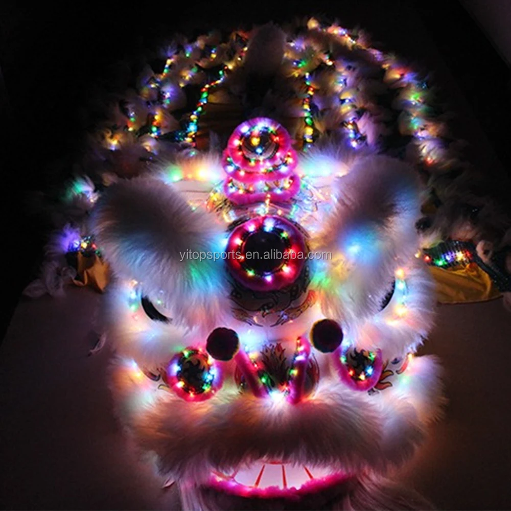 LED Light Lion Dance Folk Lion Dance Costume Chinese Traditional Lion Dance