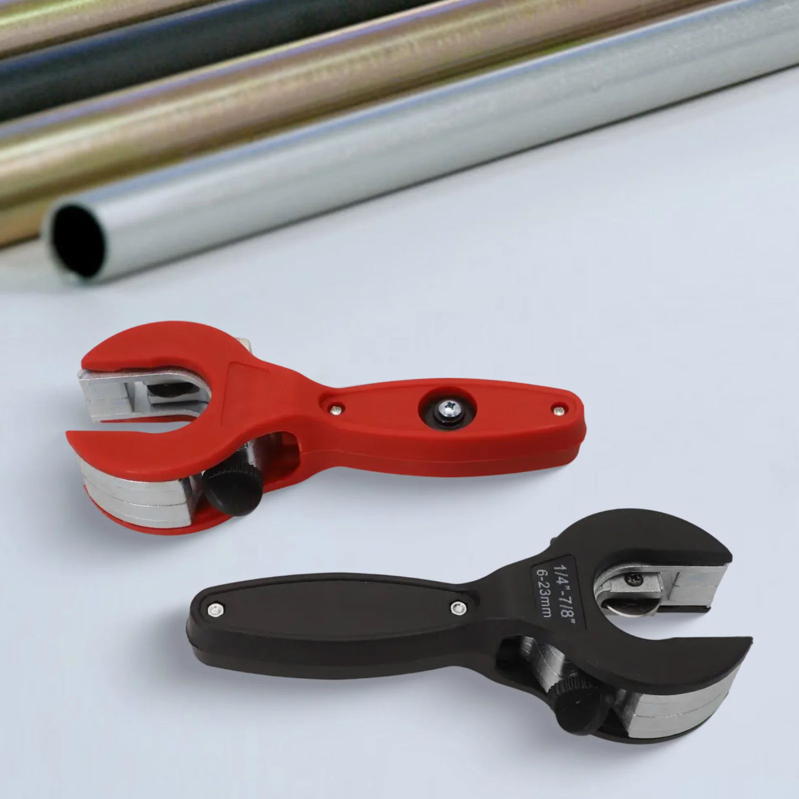 2pcs Ratchet Tube Pipe Cutter 6-23mm 8-29mm For Copper Aluminum Stainless Steel Tubing Cutting Hand Tool Kit