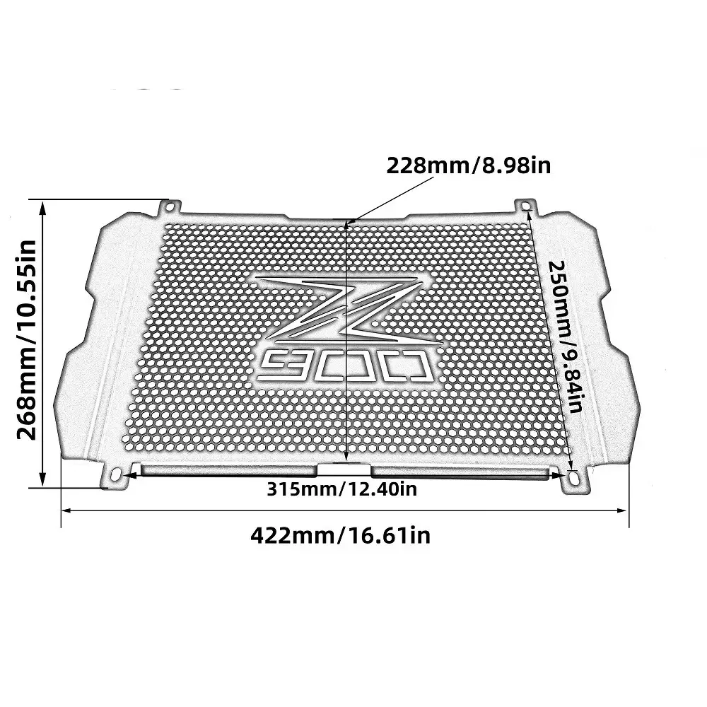 Suitable for KAWASAKI Z900 Kawasaki motorcycle modification water tank net radiator protection net