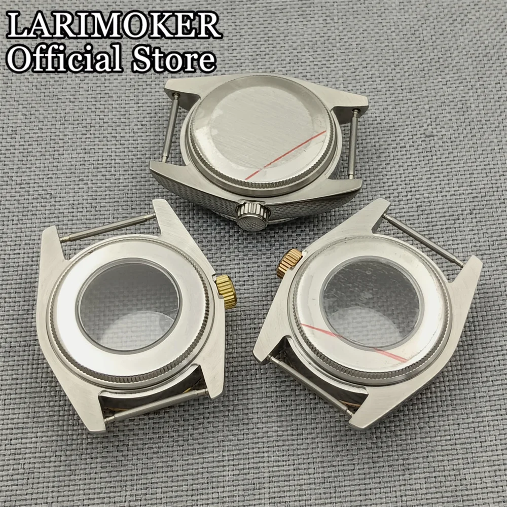 LARIMOKER 31mm Women's waterproof Watch Case Silver Diamond Index Watch Case Stainless Steel Strap Sapphire Glass Fit NH05 NH06