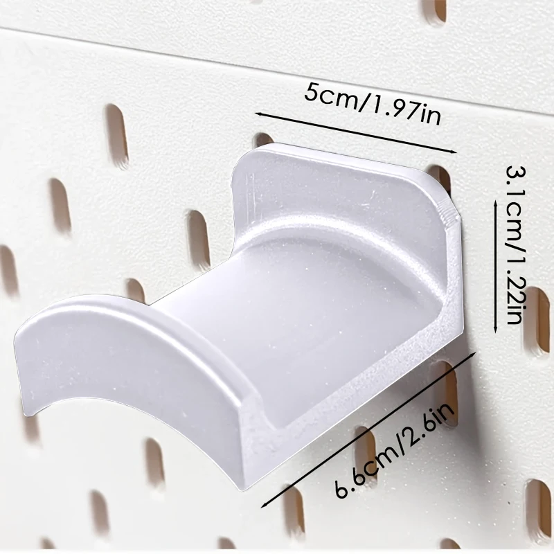1 Stück geeignet für Ikea Skadis Kopfhörer-Aufhänger, multifunktionaler Kunststoff-Headset-Display-Ständer, unverzichtbarer Desktop-Organizer – Detail 8