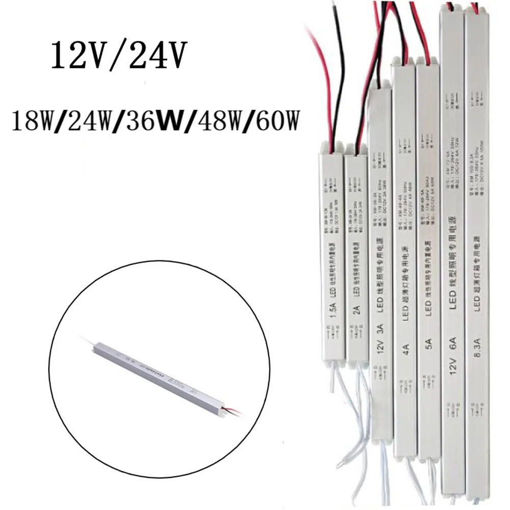 AC220V To 12V 1.5-4A Ultra Thin LED Driver Power Supply Lighting Transformers For LED Strip Lamp Advertising Board Power Parts