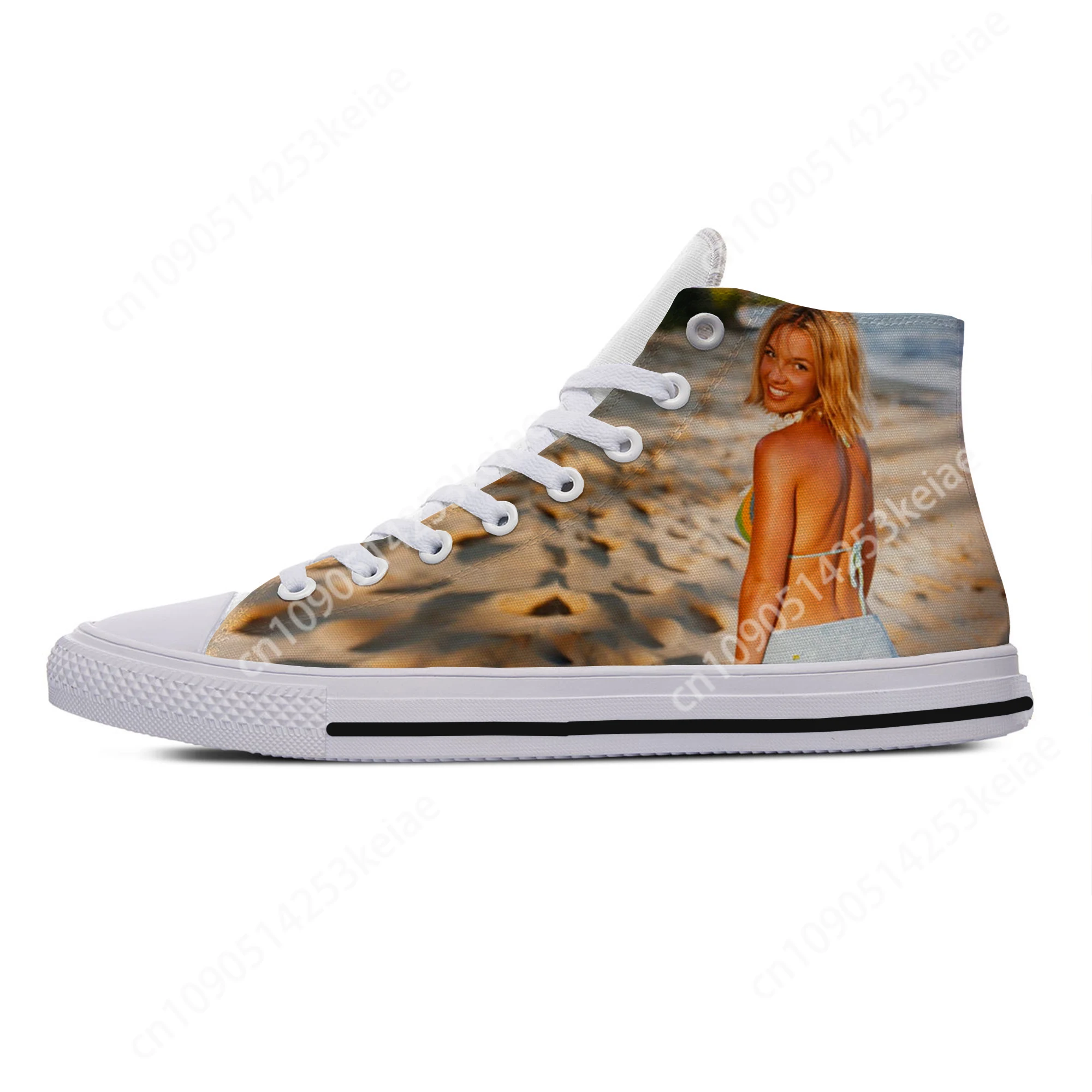 Heiße coole Mode Pop lustige Sommer hochwertige Turnschuhe Handlichkeit Freizeitschuhe Männer Frauen Britney Spears High Top Board Schuhe