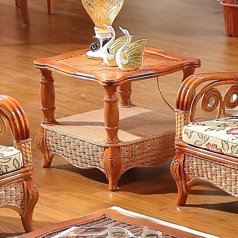 rattan coffee table, corner table, side table, small square table
