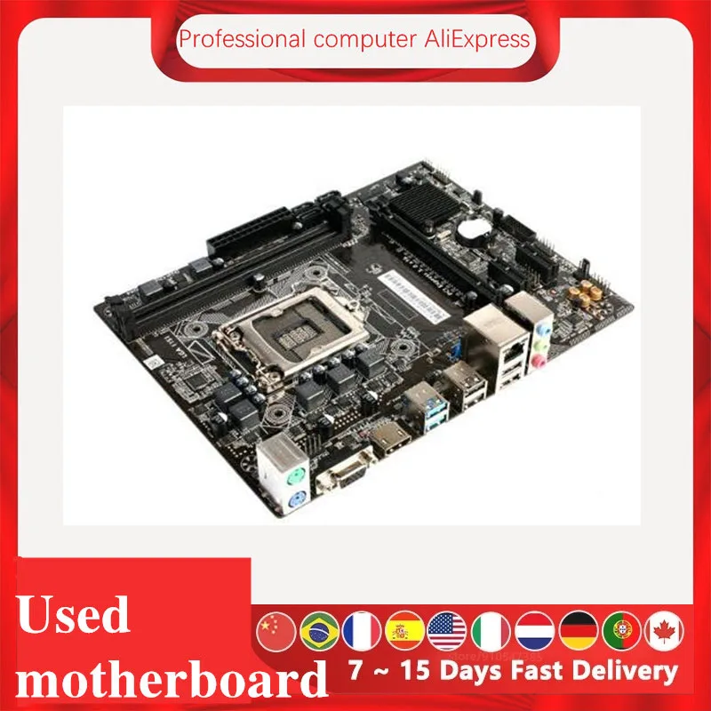 For Colorful C.H110M-VH V20 H110M-VH Desktop Motherboard For Intel H110 DDR4 LGA 1151 Original Desktop Used Mainboard