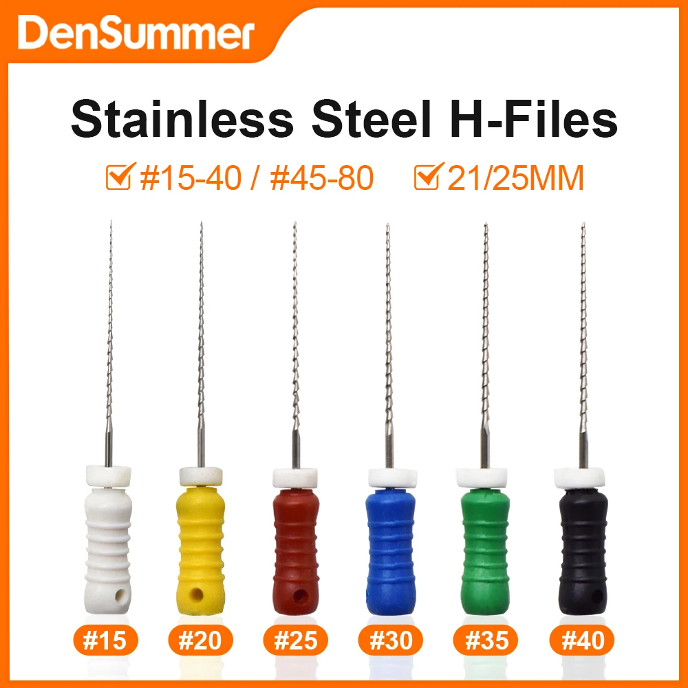 5Boxs Dental Endo Files Hand Use H Files 21/25mm Stainless Steel Endodontic Root Canal File Dentistry Tools