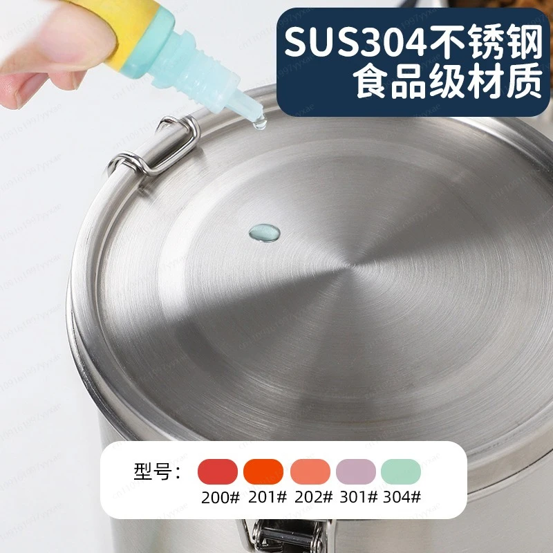 304 stainless steel pet food storage jar dog food bucket cat food storage bucket sealed large grain bucket