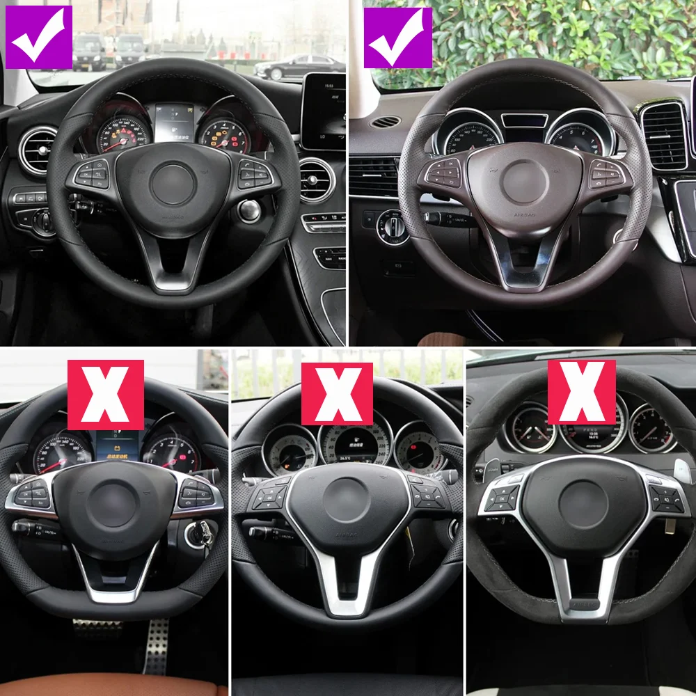 W205 W213 W253 W218 W166 W447 Verbesserte Innen Auto Lenkrad Chrome Abdeckung Panel Trim Für Mercedes Benz C E GLC CLS Klasse – Detail 19