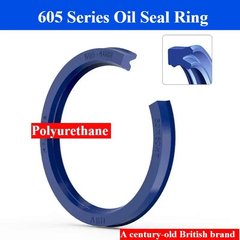605 Series Polyurethane Oil Seal Ring Piston Rod Seal 140~240mm Oil-Resistant Low-Temperature Resistant British Brand