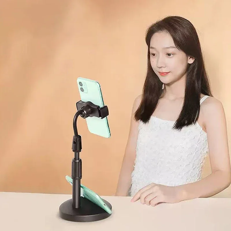 Adjustable Desktop Microphone Stand - Mini Portable Tripod with Mic Clip Holder | Lightweight for Live Streaming & Podcasts