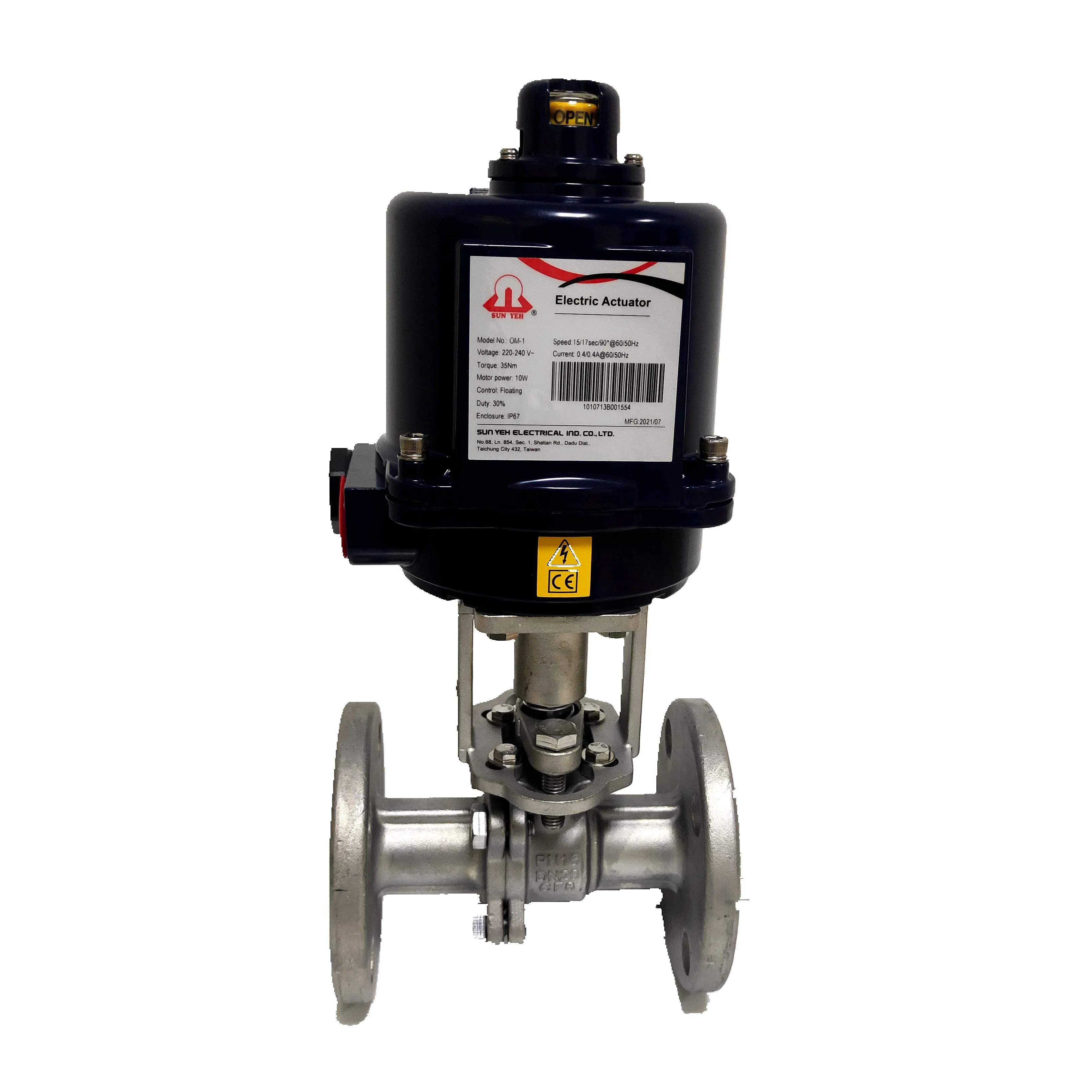 New DN20 3/4inch Stainless Steel Flanged 12V 24V 220V High Temperature Ball Valve Electric Valve
