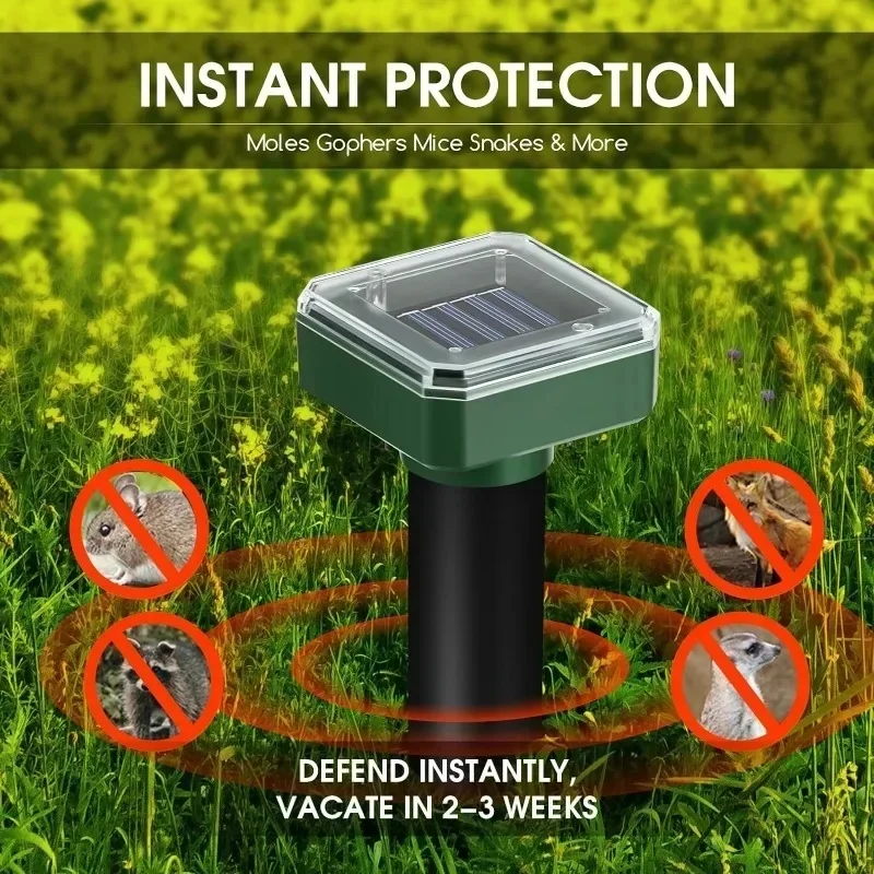 1/4PCS Outdoor Solar Powered Animals Repeller Outdoor Waterproof Repellent for Outdoor Lawns Garden Farmland Plant Protection